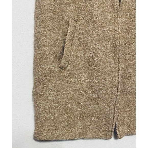 Cynthia Rowley Womens Small Brown Wool Long Open Vest Pockets Lagenlook - Picture 3 of 7